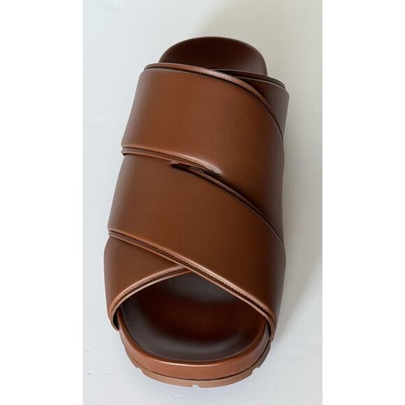 Bottega Veneta Men\'s Bridge Calf Leather Sandals Brown 9 US 754187 IT NIB $990 main image 4